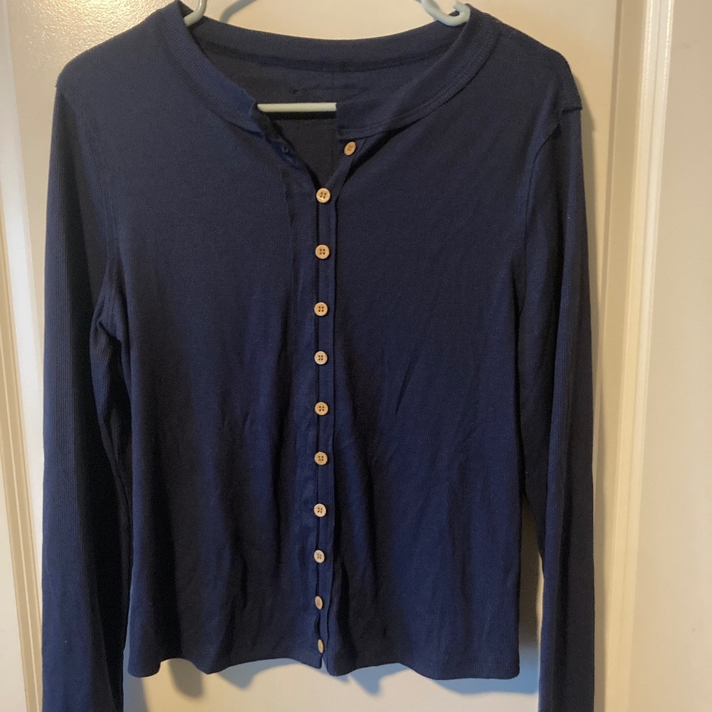 Navy Lightweight Cardigan Shirt
